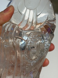 A Chinese carved rock crystal Guanyin, 20th C.