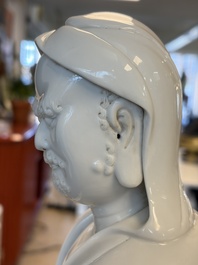 A Chinese Dehua Blanc de Chine 'Damo' group, 20th C.