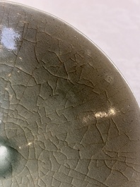 A Korean celadon conical tea bowl, Goryeo, 12th C.