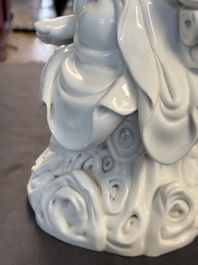 A Chinese Dehua Blanc de Chine 'Damo' group, 20th C.