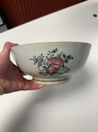 A Chinese famille rose armorial bowl with the arms of Byde with Hope in pretense, Qianlong, ca. 1775