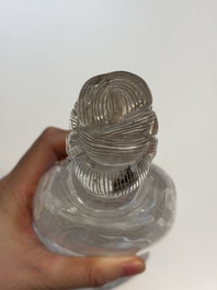 A Chinese carved rock crystal Guanyin, 20th C.