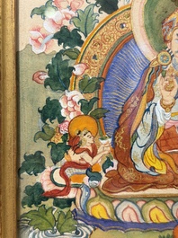 A Tibetan 'Padmasambhava' thangka, 19/20th C.