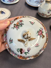 A large collection of 47 Chinese covers and lids, 18/20th C.