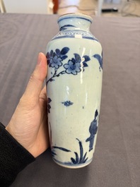 A Japanese blue and white vase, a jug and a bowl, 17th C. and later