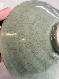 A Korean celadon conical tea bowl, Goryeo, 12th C.