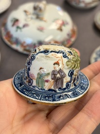 A large collection of 47 Chinese covers and lids, 18/20th C.
