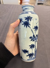 A Japanese blue and white vase, a jug and a bowl, 17th C. and later
