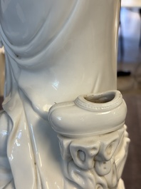A Chinese Dehua Blanc de Chine 'Damo' group, 20th C.
