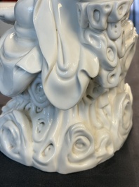 A Chinese Dehua Blanc de Chine 'Damo' group, 20th C.