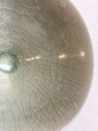 A Korean celadon conical tea bowl, Goryeo, 12th C.