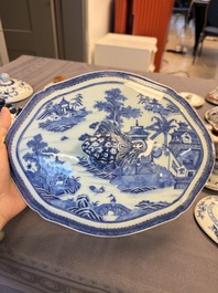 A large collection of 47 Chinese covers and lids, 18/20th C.