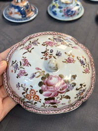 A large collection of 47 Chinese covers and lids, 18/20th C.