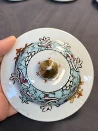 A large collection of 47 Chinese covers and lids, 18/20th C.