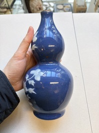 Three Chinese monochrome-glazed vases, Kangxi mark, 19/20th C.