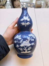 Three Chinese monochrome-glazed vases, Kangxi mark, 19/20th C.