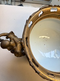 A Chinese gilt-bronze-mounted Imari-style tureen and cover, Qianlong