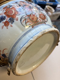 A Chinese gilt-bronze-mounted Imari-style tureen and cover, Qianlong