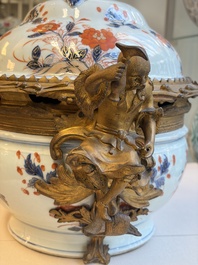 A Chinese gilt-bronze-mounted Imari-style tureen and cover, Qianlong