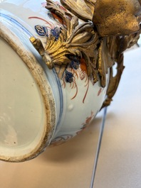 A Chinese gilt-bronze-mounted Imari-style tureen and cover, Qianlong