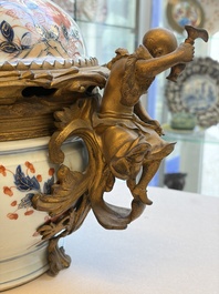 A Chinese gilt-bronze-mounted Imari-style tureen and cover, Qianlong