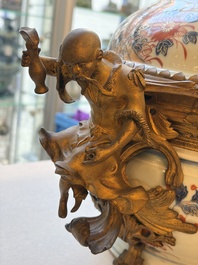 A Chinese gilt-bronze-mounted Imari-style tureen and cover, Qianlong