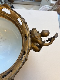 A Chinese gilt-bronze-mounted Imari-style tureen and cover, Qianlong