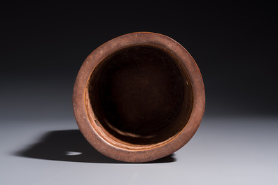 Two Chinese carved bamboo brushpots, 19/20th C.