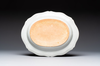 A Chinese famille rose serving dish, a covered tureen and stand with the arms of Peter van Hemert for the Danish market, Qianlong, ca. 1780