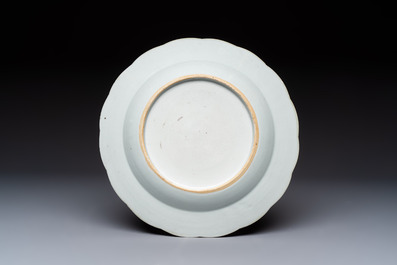Nine Chinese famille rose plates with floral design, Qianlong