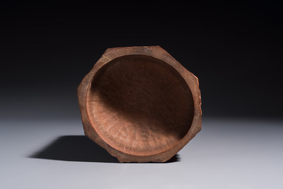 Two Chinese carved bamboo brushpots, 19/20th C.