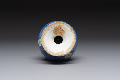 Four polychrome Brussels faience casters, 18/19th C.