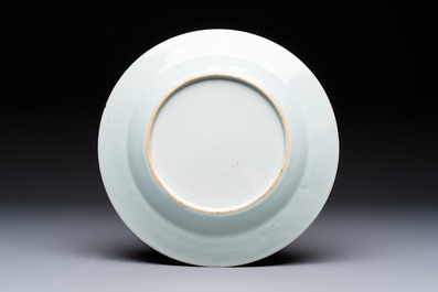 Seven Chinese famille rose plates with floral design, Qianlong