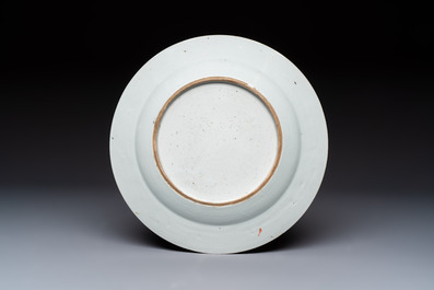 Nine Chinese famille rose plates with floral design, Qianlong