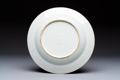 Seven Chinese famille rose plates with floral design, Qianlong