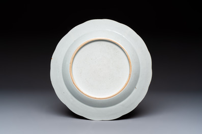 Nine Chinese famille rose plates with floral design, Qianlong