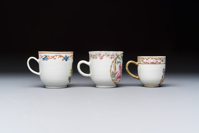 A varied collection of 13 Chinese famille rose wares, Yongzheng/Qianlong