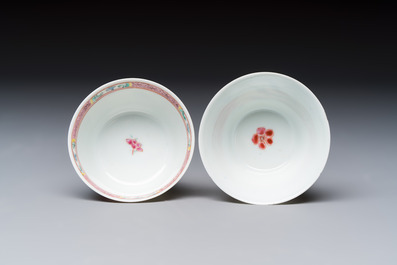 A varied collection of 13 Chinese famille rose wares, Yongzheng/Qianlong