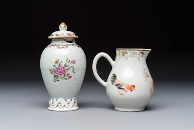 A varied collection of 13 Chinese famille rose wares, Yongzheng/Qianlong