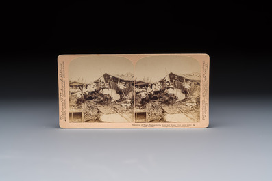 (Graphic content!) 16 stereoview cards, mostly on the Battle of Tientsin during the Boxer Rebellion, Underwood &amp; Underwood, dated 1900-1901