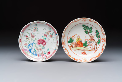 A varied collection of 13 Chinese famille rose wares, Yongzheng/Qianlong