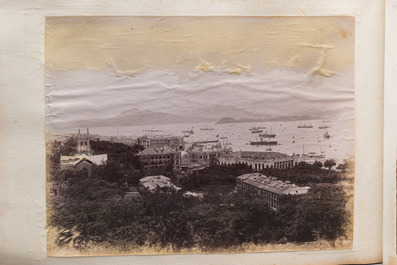 A photo album with sights, landmarks and people of China, incl. Canton, Shanghai, Hangzhou, Guanghzou and Hong Kong, late 19/early 20th C.