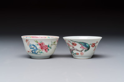 A varied collection of 13 Chinese famille rose wares, Yongzheng/Qianlong