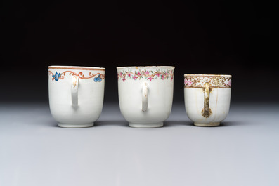 A varied collection of 13 Chinese famille rose wares, Yongzheng/Qianlong