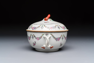 A varied collection of 13 Chinese famille rose wares, Yongzheng/Qianlong