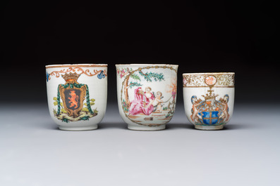 A varied collection of 13 Chinese famille rose wares, Yongzheng/Qianlong