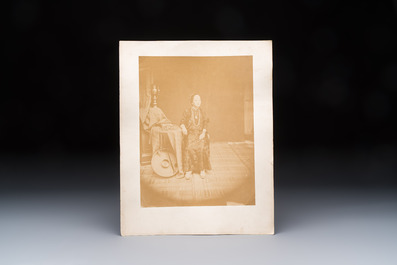 Five photographs of Saigon, depicting street views, figures and river scenes, late 19/early 20th C.