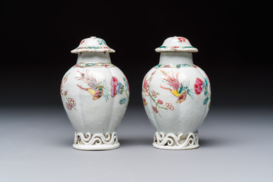 A varied collection of 13 Chinese famille rose wares, Yongzheng/Qianlong