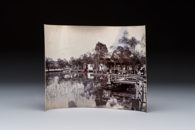 14 black and white photos of Hangzhou and the West Lake region, China, ca. 1900