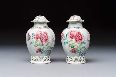 A varied collection of 13 Chinese famille rose wares, Yongzheng/Qianlong